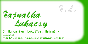 hajnalka lukacsy business card